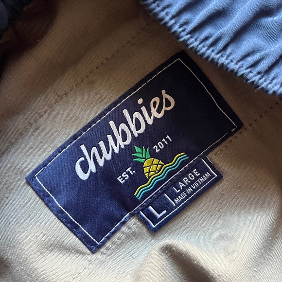 Chubbies 6” Inseam Navy Blue Shorts Pull On Size Large - Picture 6 of 7